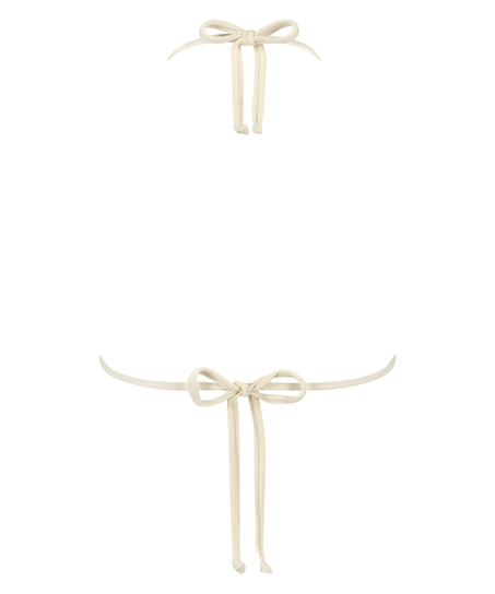 Crochet triangle Bikini Top, Blanc