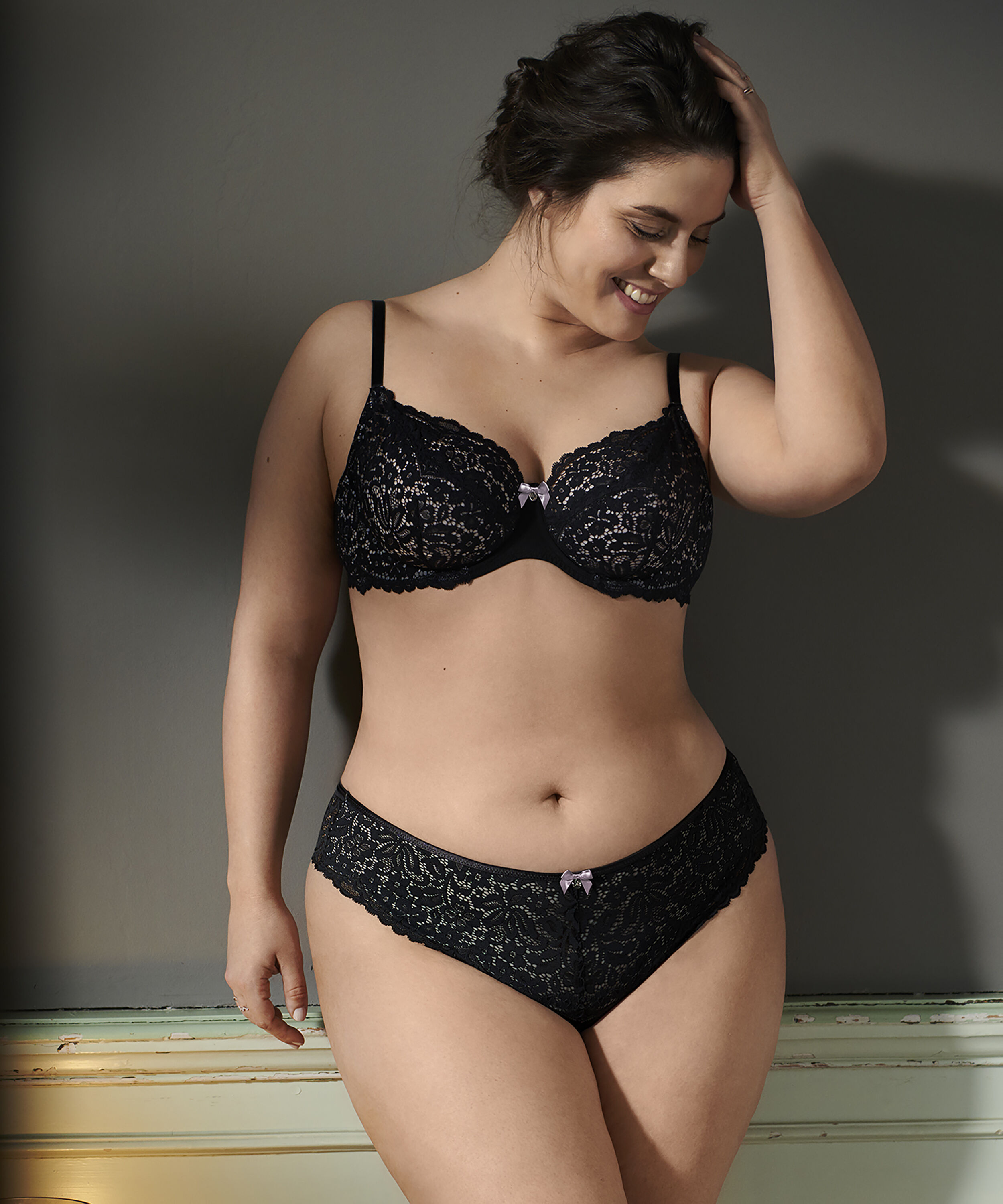 Slip br&eacute;silien Marina, Noir