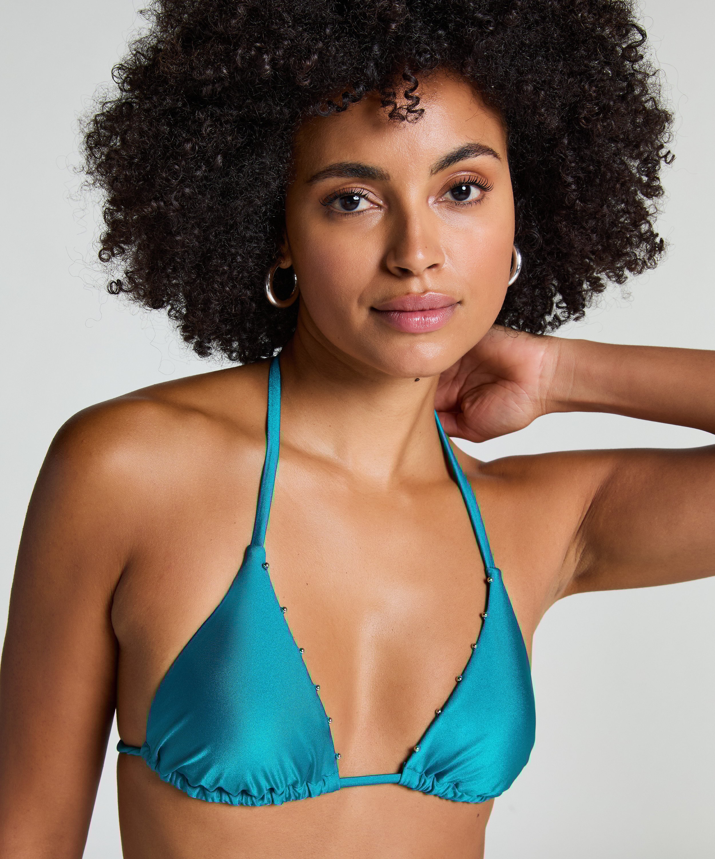 Haut de bikini triangle Aqua, Vert, main
