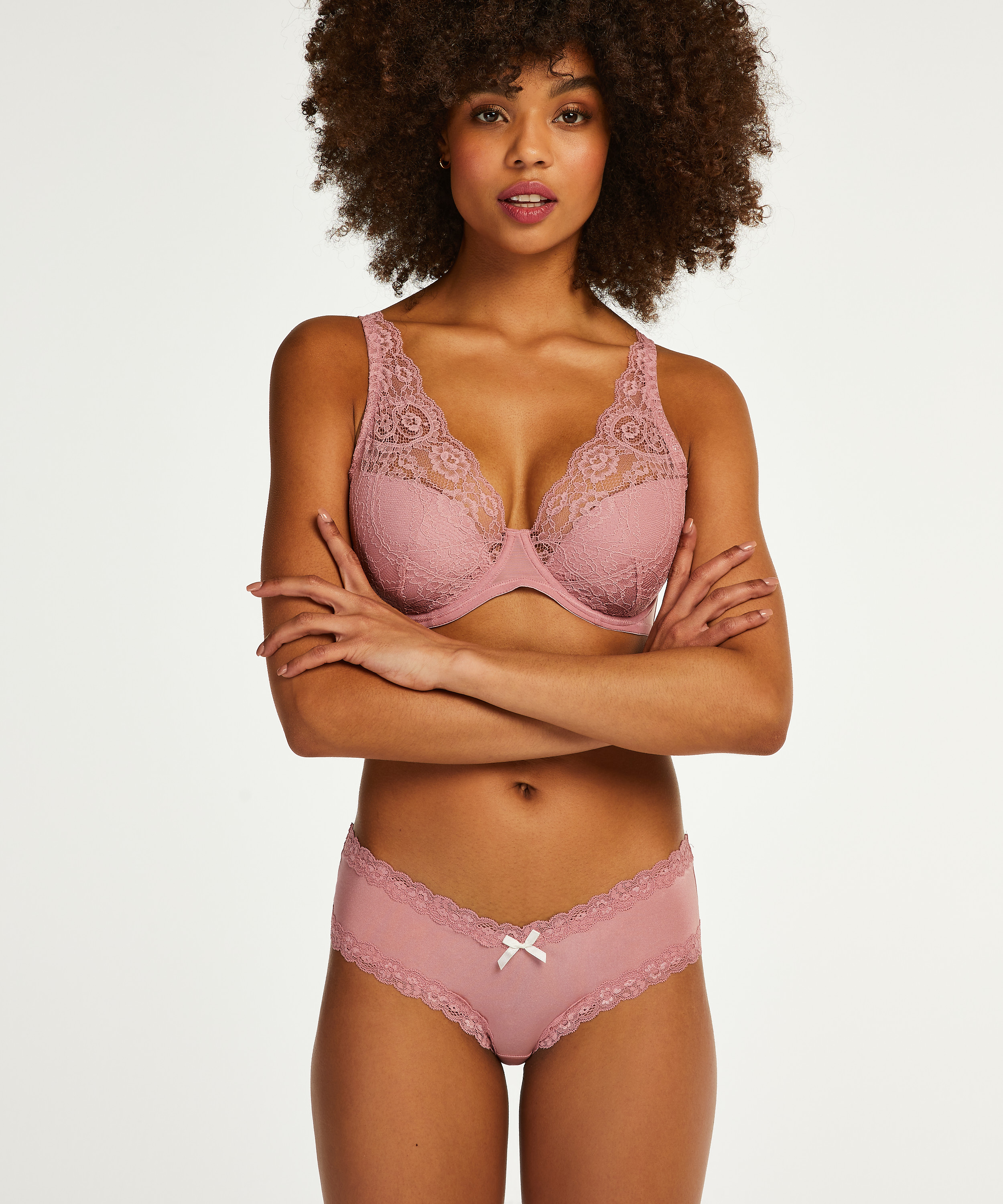 Slip brésilien V-shape micro, Violet, main