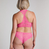 Slip brésilien iInvisible Lace Back, Rose