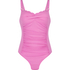 Maillot de bain galbé Scallop, Rose