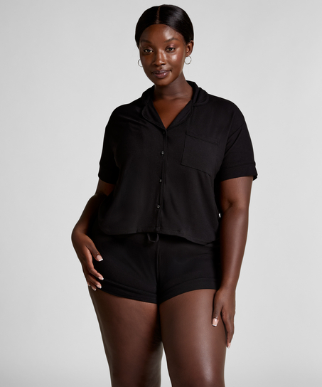 Veste à manches courtes en jersey Essential, Noir