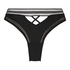 Slip brésilien échancré Mina, Noir