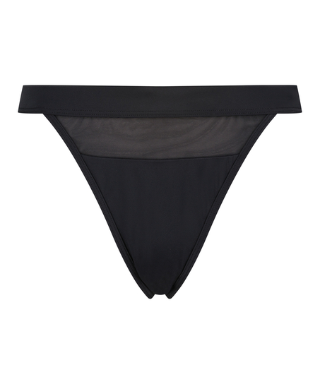 Bas de bikini coquin Mesh, Noir
