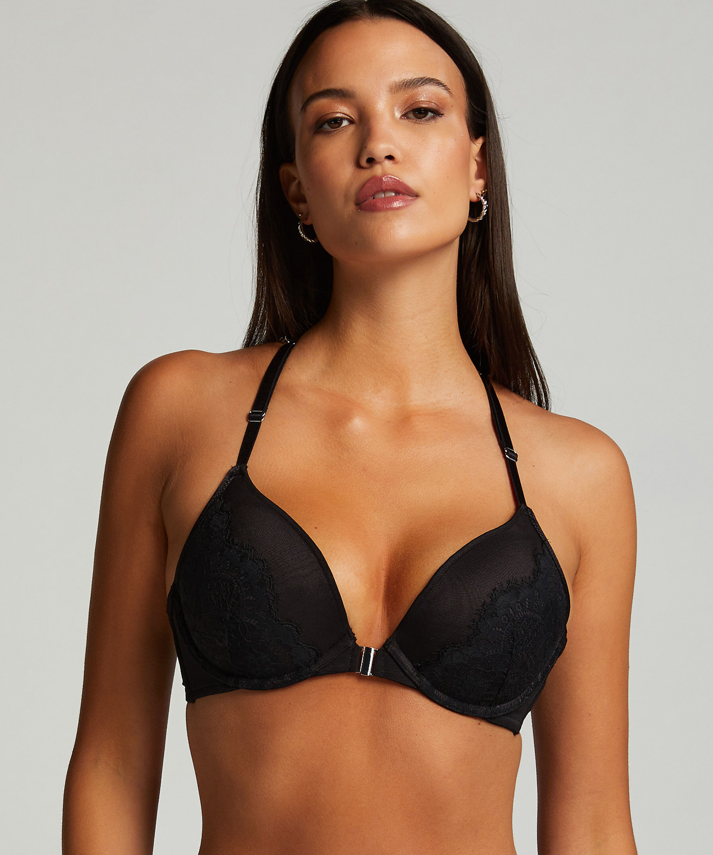 Soutien-gorge à armatures préformé push-up  Lorena, Noir