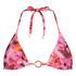 Haut de bikini triangle Floral, Rose