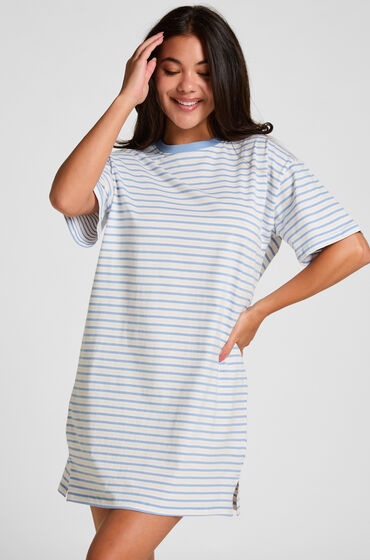 Hunkemöller Chemise de nuit à col rond Bleu Hunkemöller Chemise de nuit à col rond Bleu