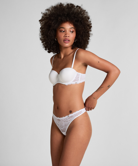 Soutien-gorge à armatures préformé sans bretelles Angie, Blanc