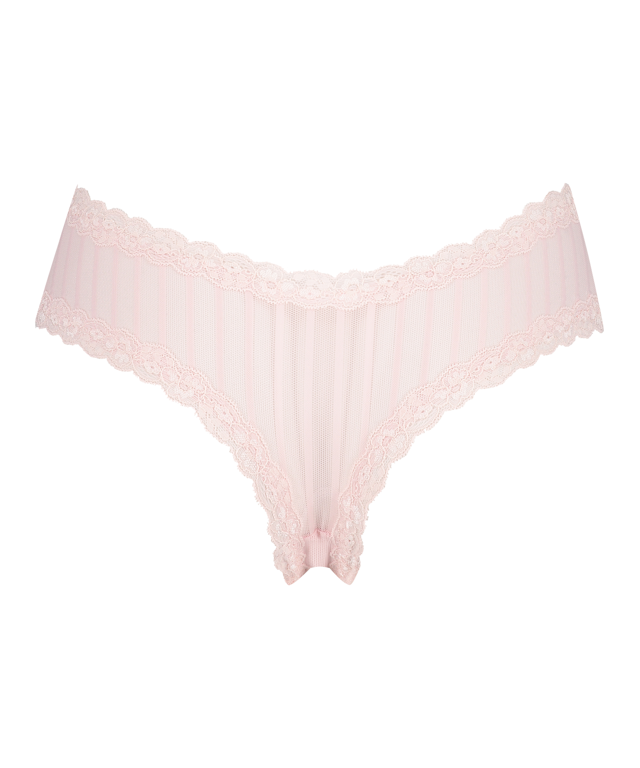 Slip brésilien V-shape Mesh, Rose, main