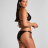Haut de bikini triangle Boho, Noir