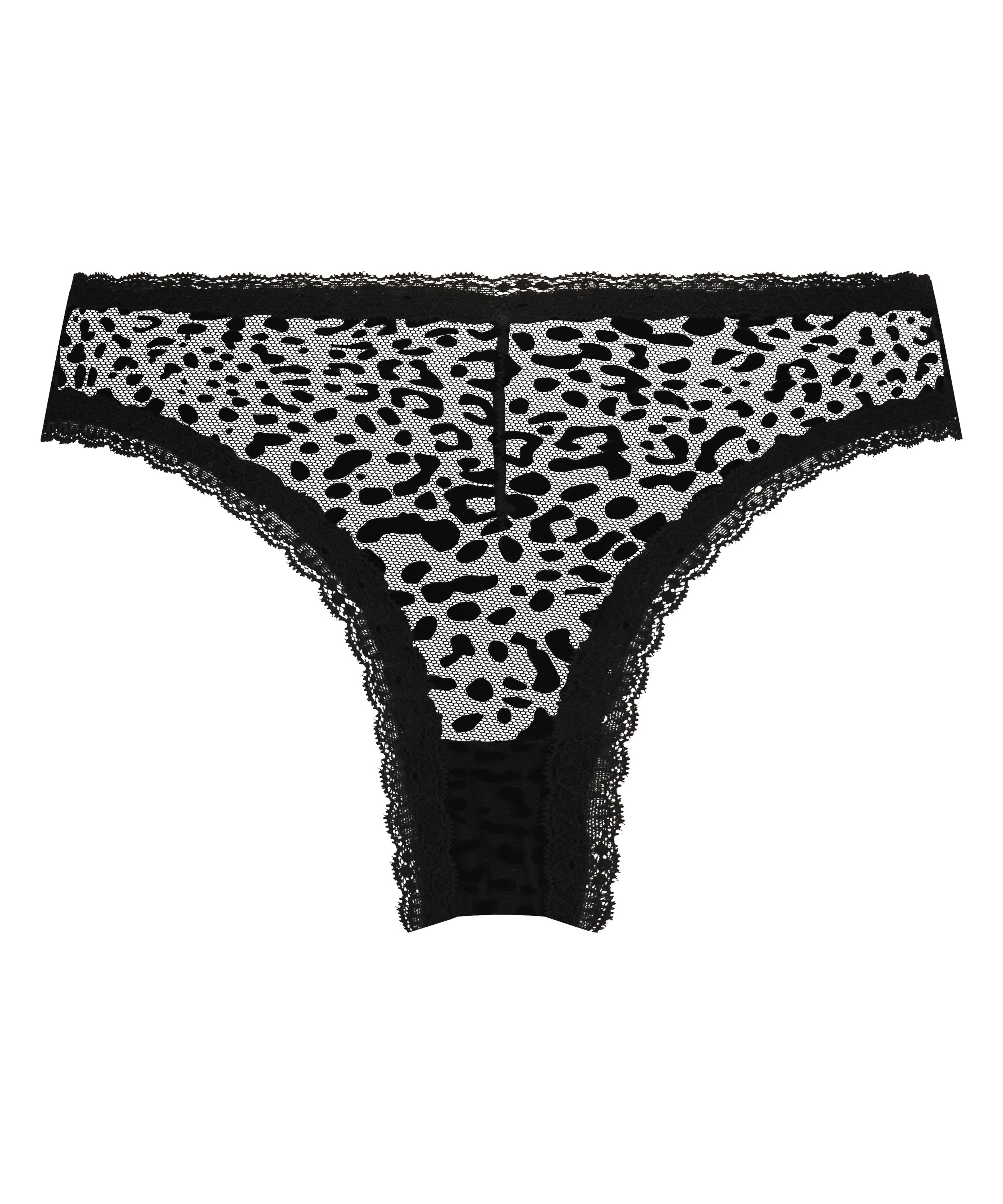 Slip br&eacute;silien V-shape Mesh, Noir, main