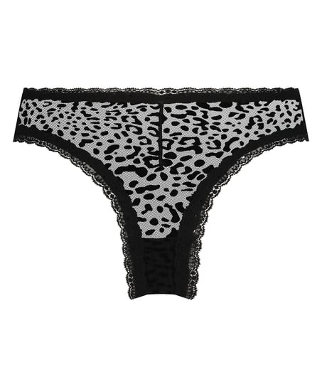 Slip br&eacute;silien V-shape Mesh, Noir