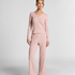 Haut de pyjama Henley, Rose