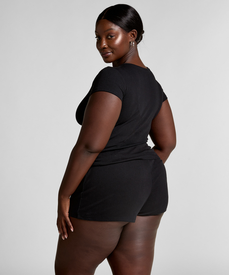 Top Pointelle , Noir