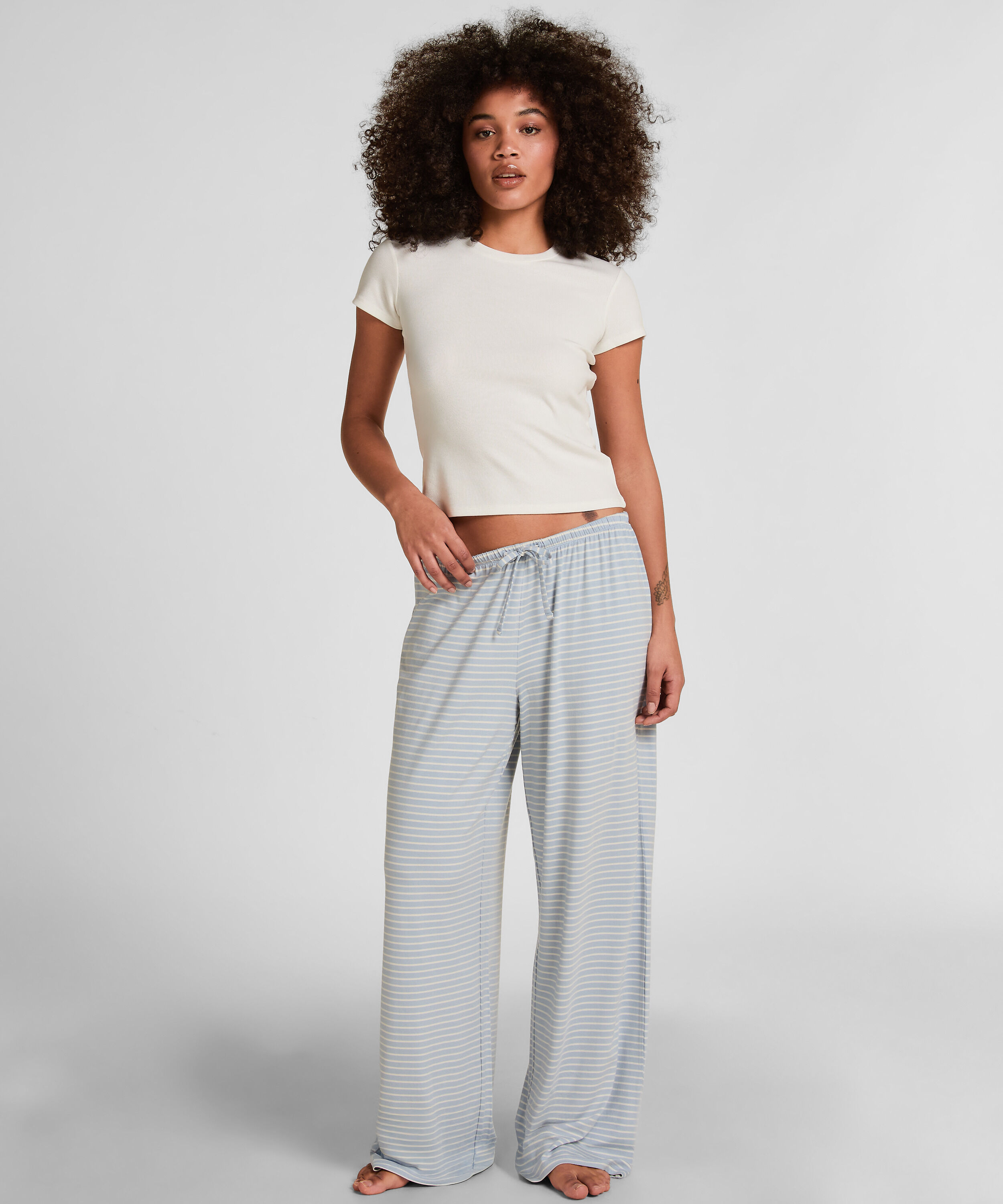 Pantalon en jersey, Bleu Pantalon en jersey, Bleu