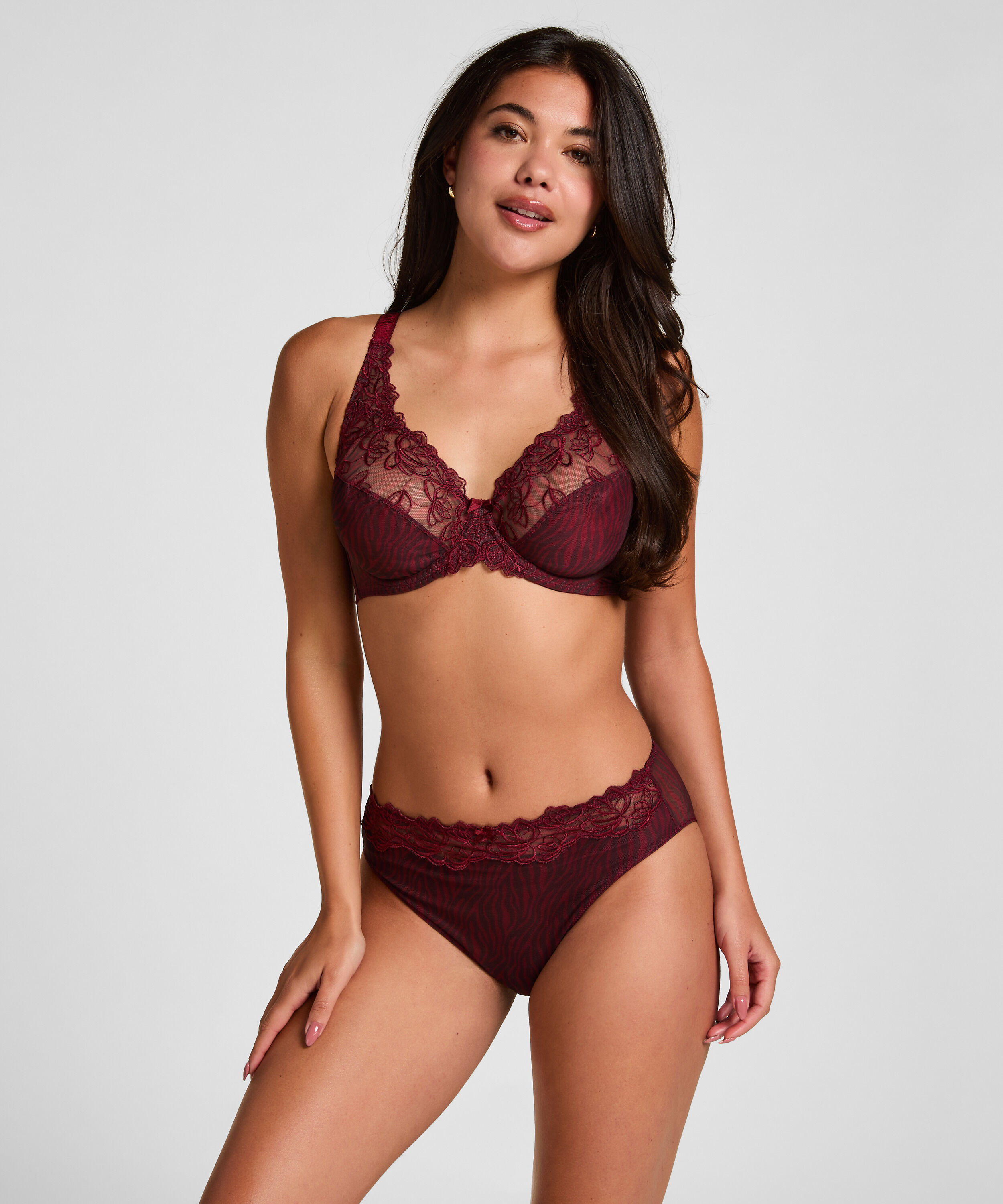 Slip taille haute Diva, Rouge