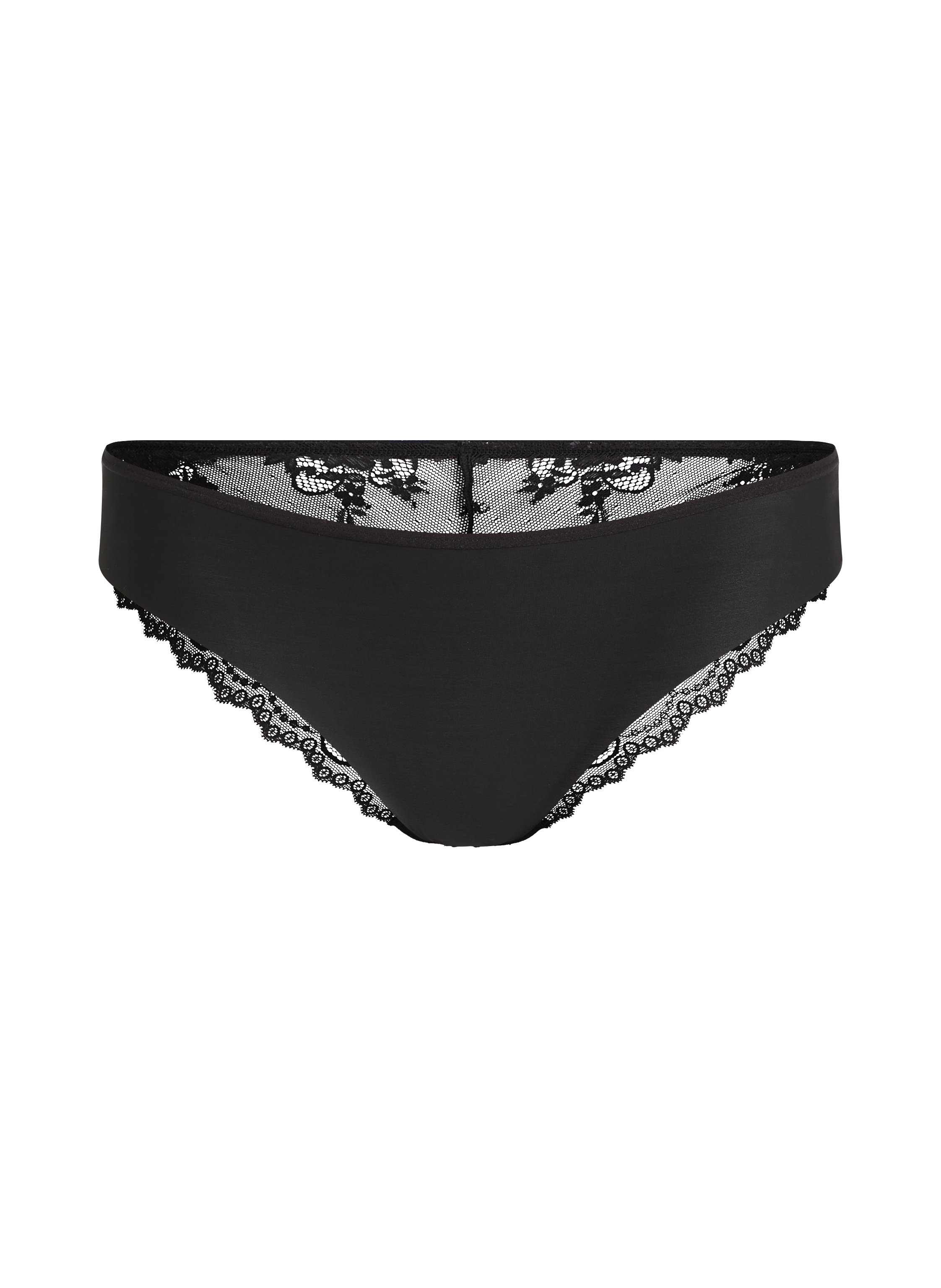 Slip brésilien iInvisible Lace Back, Noir, main
