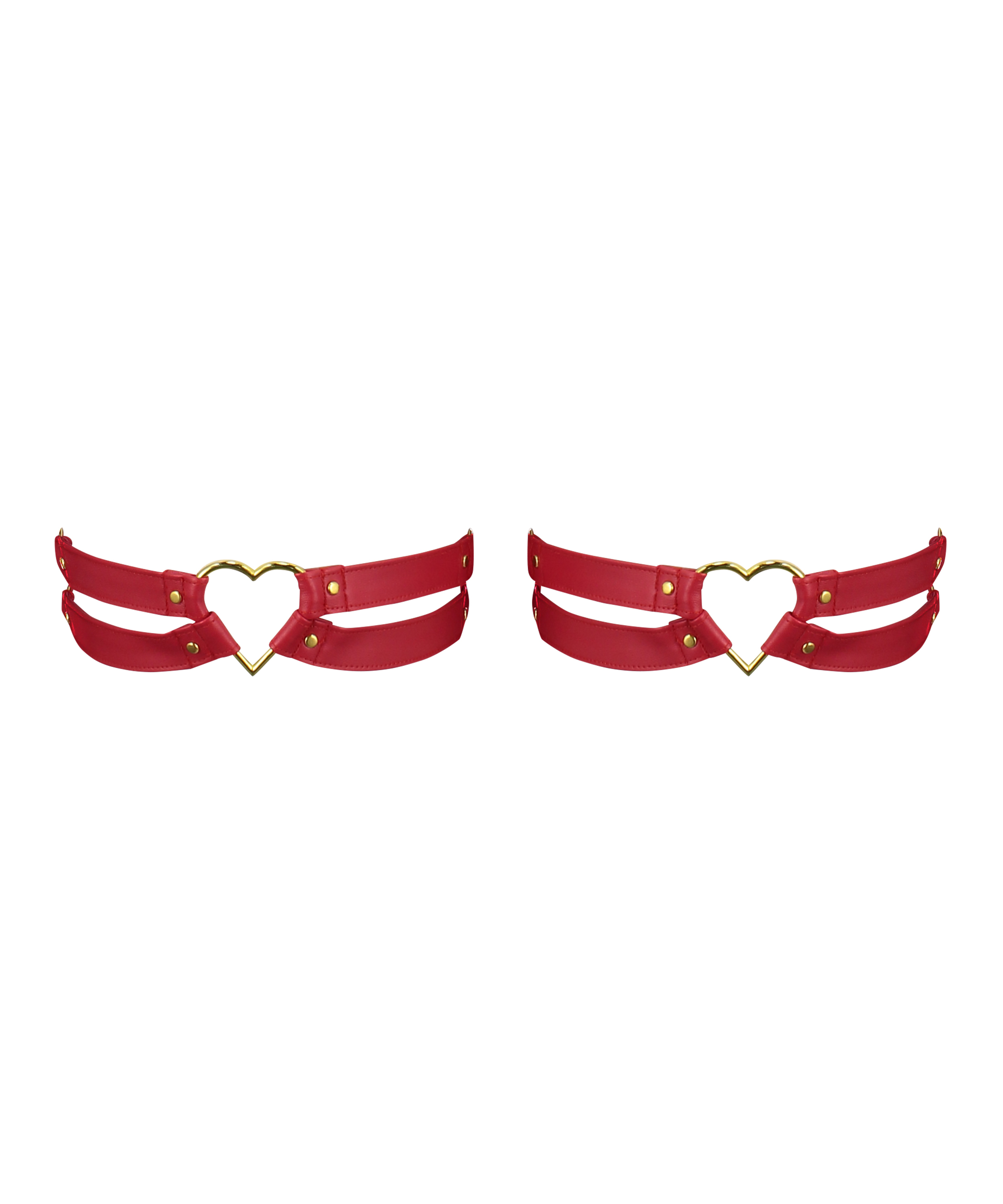 Porte-jarretelles Private Hold up Heart, Rouge, main