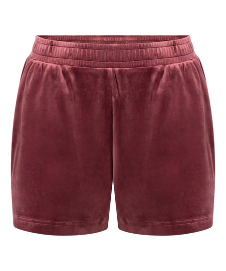 Short Velours Pocket, Rouge