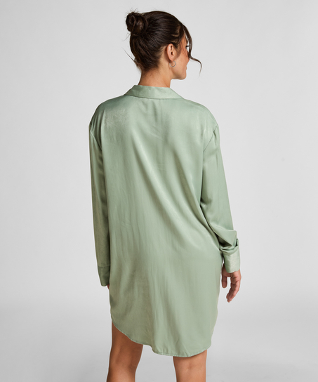 Robe-chemise en satin Ayla, Vert