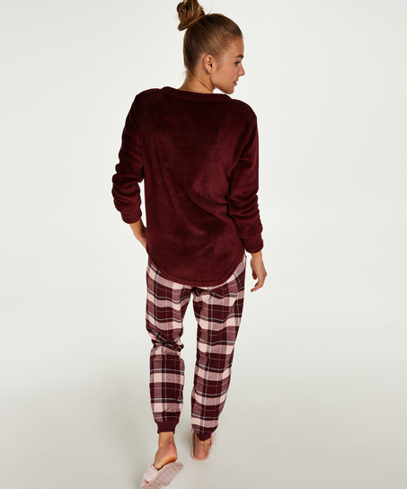 Sweat Polaire Long, Rouge