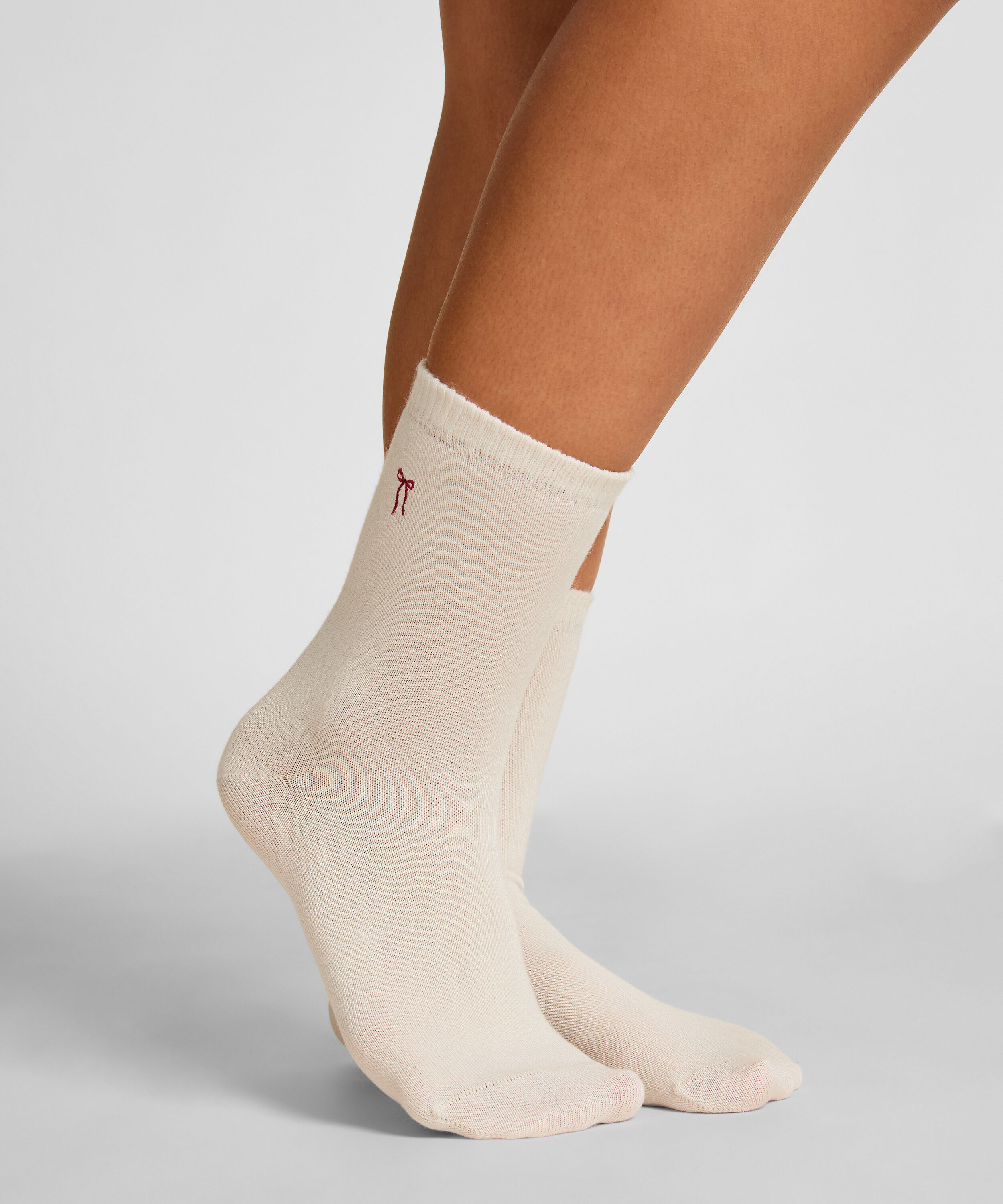 Chaussettes courtes en modal, Blanc