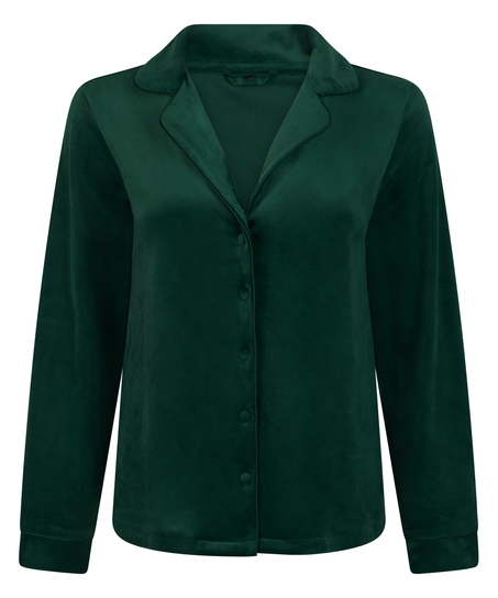 Veste à manches longues en velours, Vert