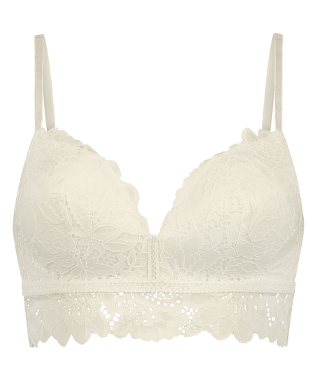 Soutien-gorge préformé sans armatures longline Shiloh, Blanc