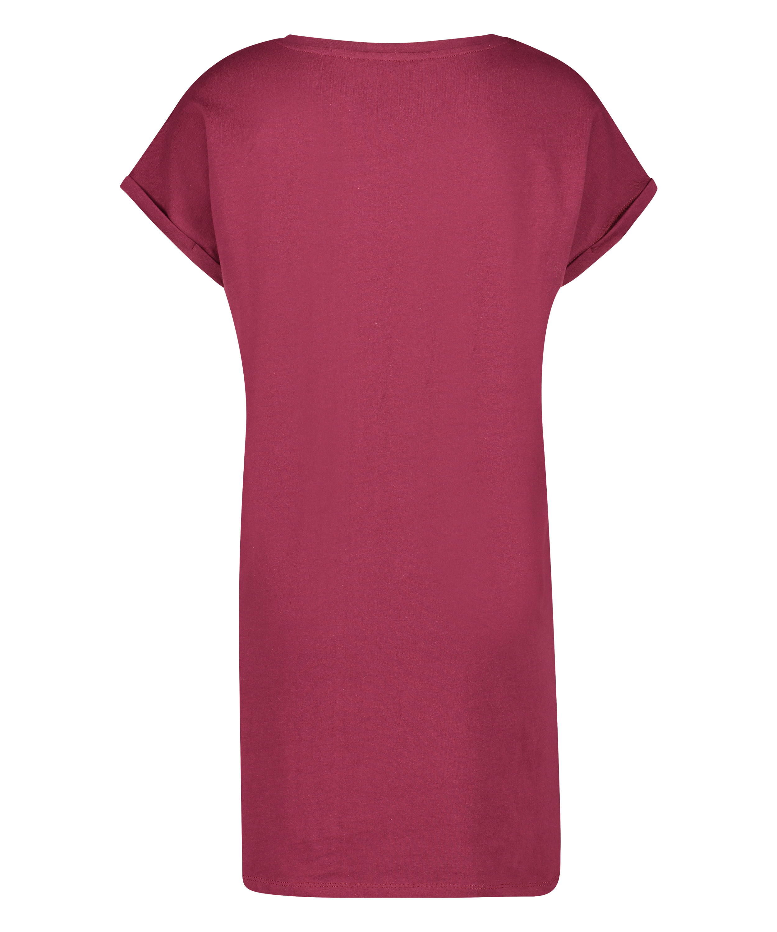 Chemise de nuit à col rond, Rouge, main