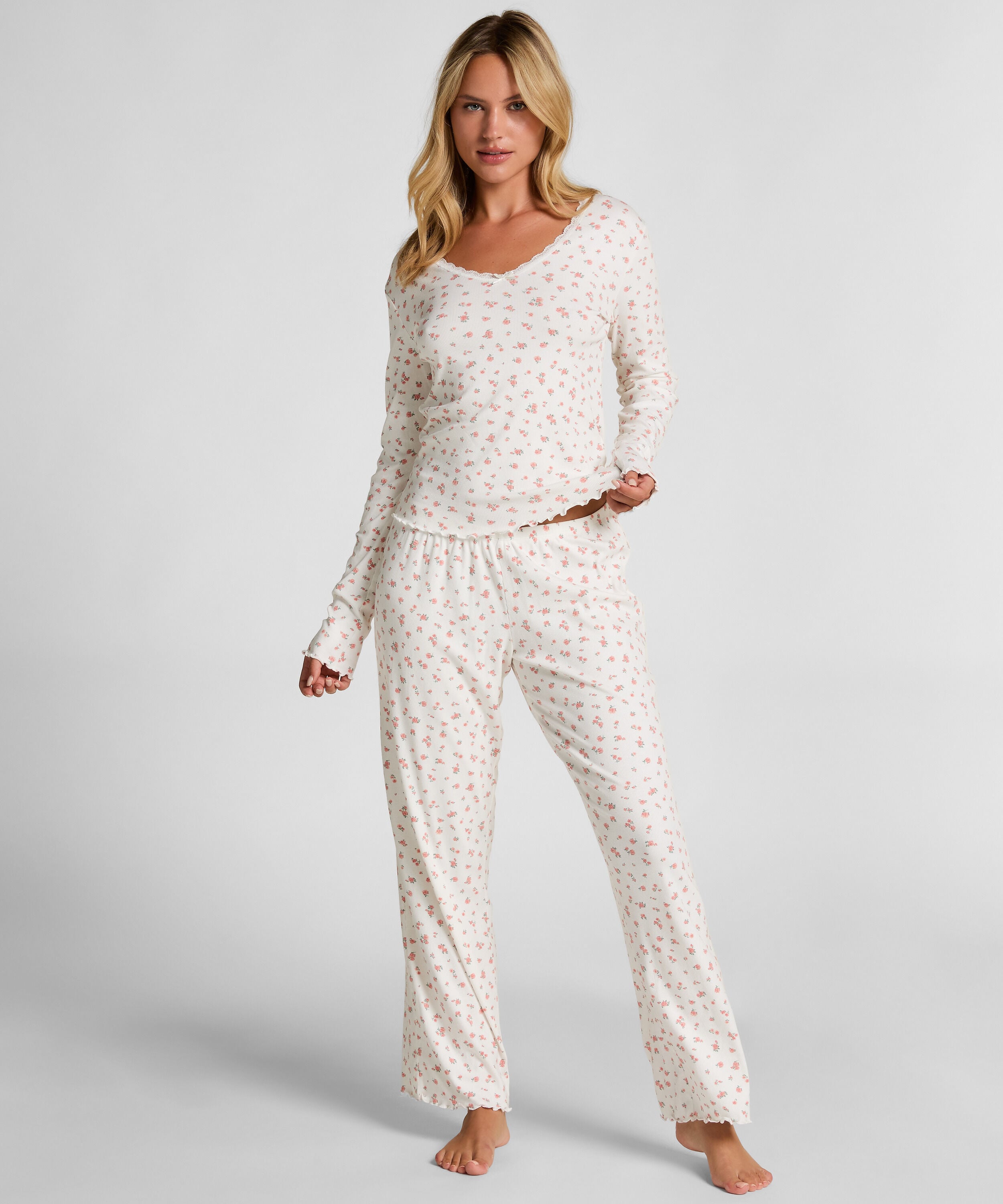 Pantalon de pyjama côtelé