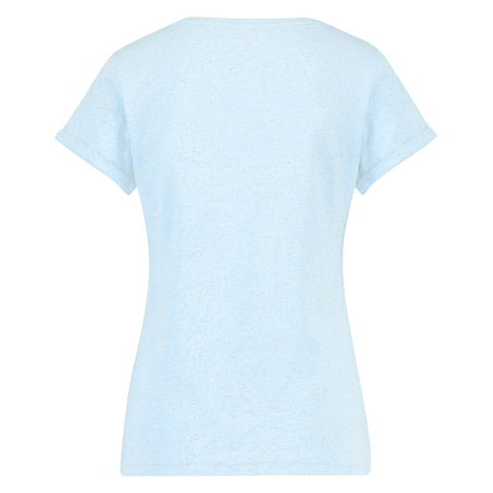 Top SS Chest Print, Bleu