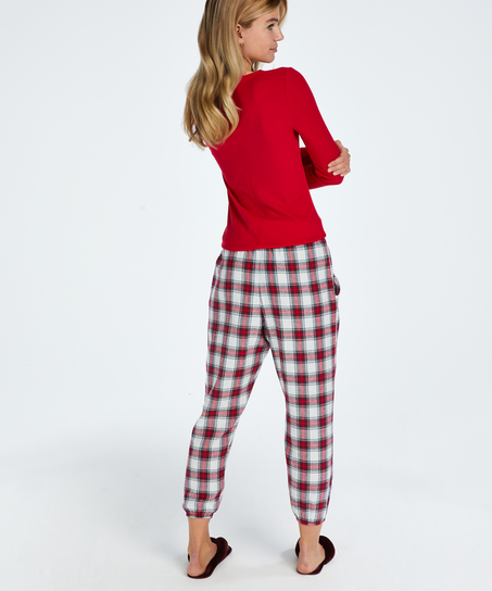 Pantalon de pyjama en sergé, Rouge
