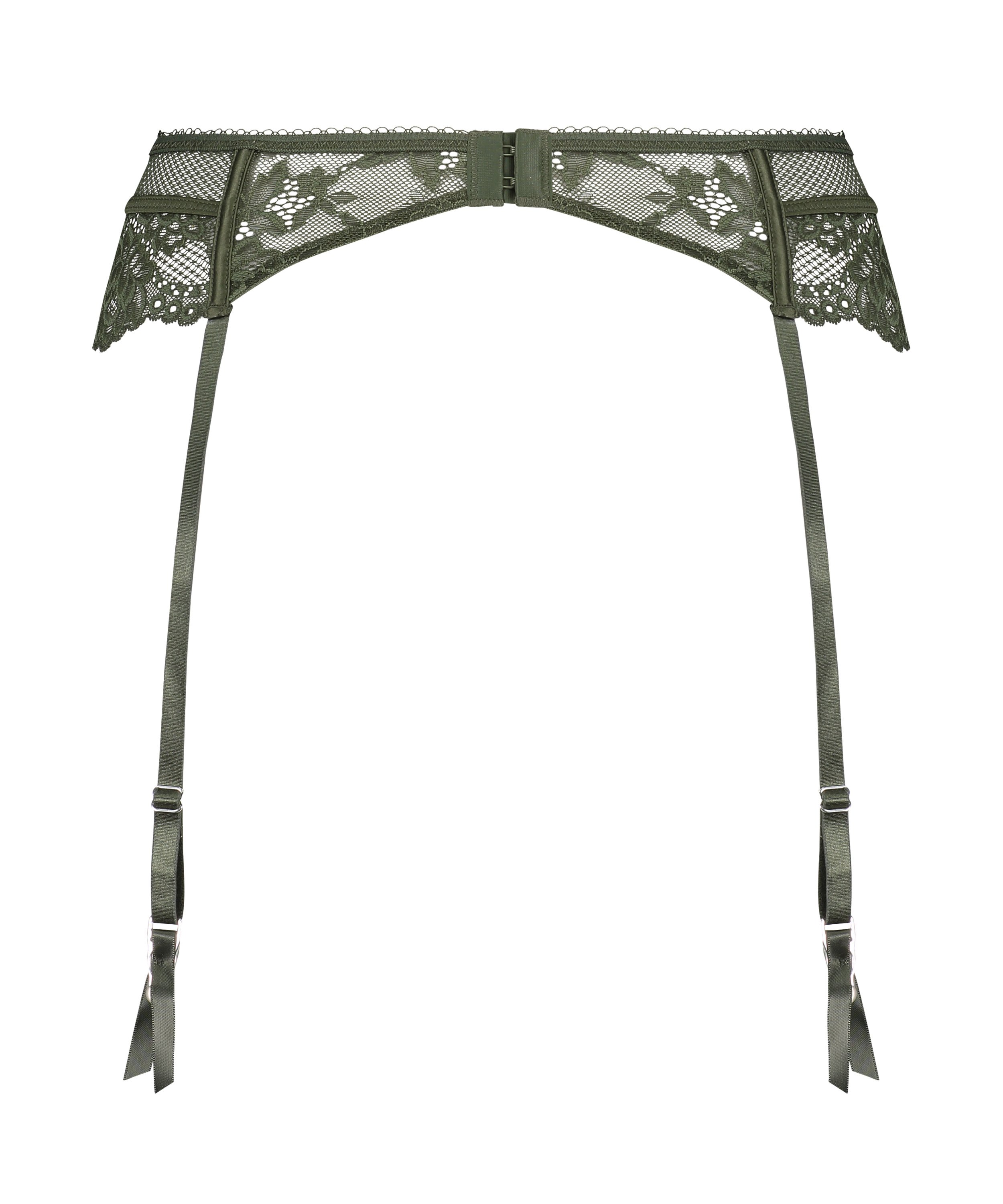 Porte jarretelle Anna, Vert, main