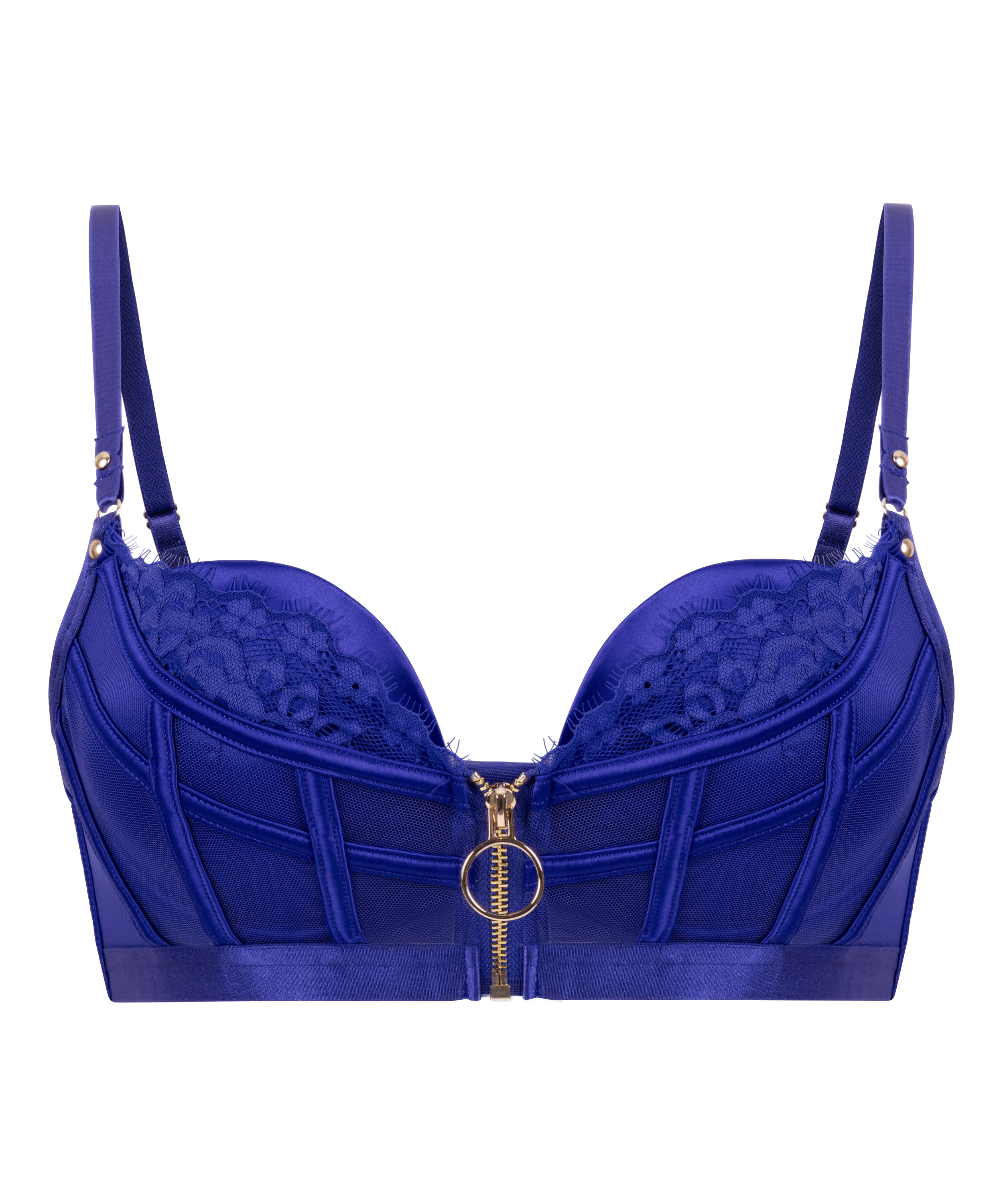 Soutien-gorge &agrave; armatures push-up pr&eacute;form&eacute; Sable, Bleu, main