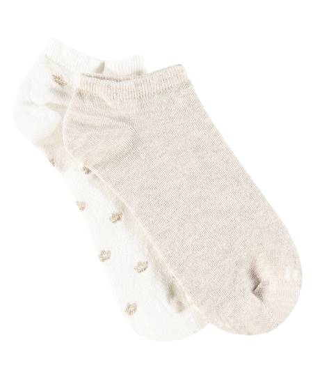 Lot de 2 paires de Chaussettes lurex, Blanc