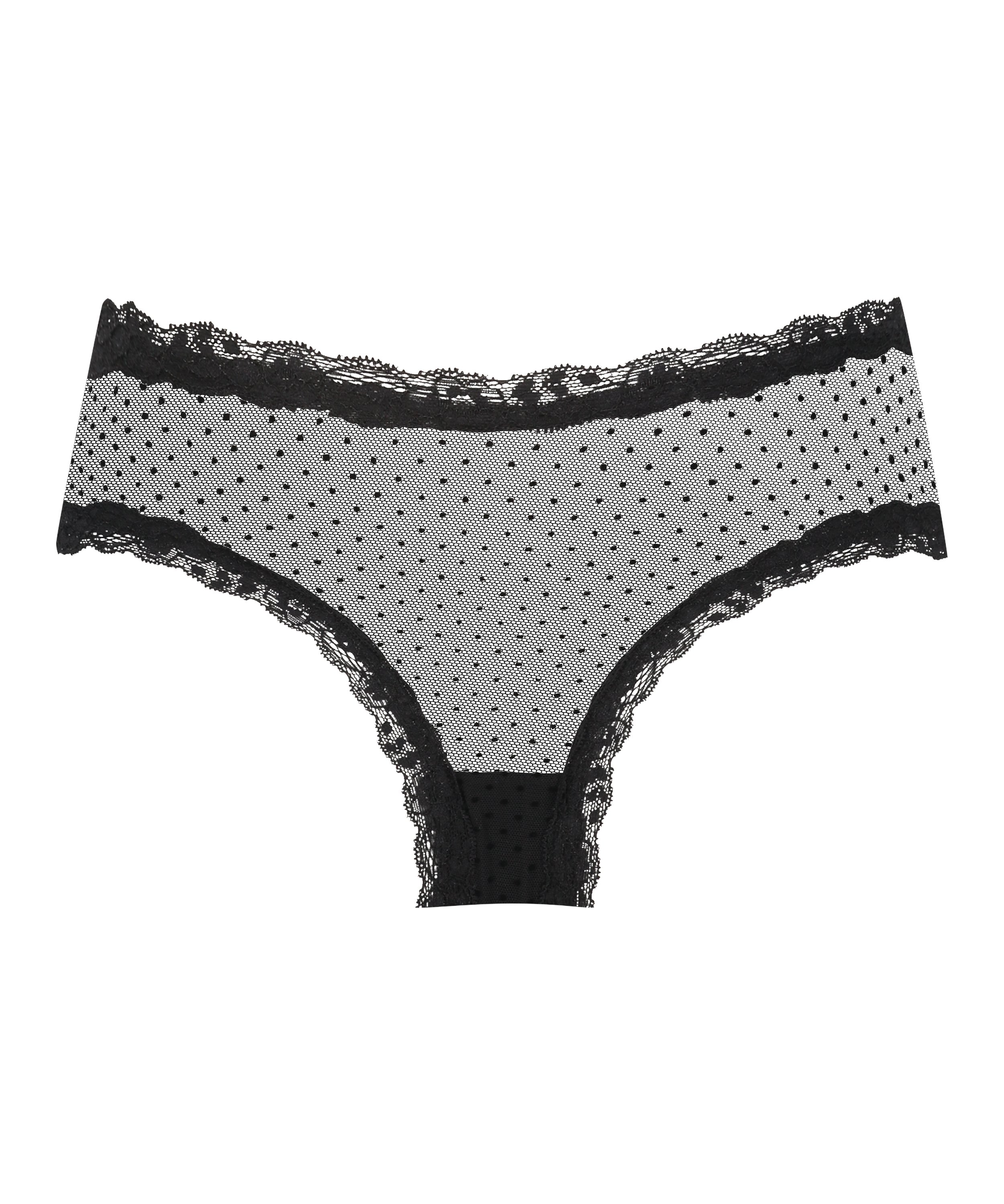 Slip brésilien V-shape Mesh, Noir, main