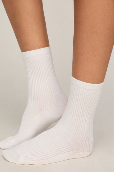 Hunkemöller Lot de 3 Chaussettes Crew en Coton Blanc Hunkemöller Lot de 3 Chaussettes Crew en Coton Blanc