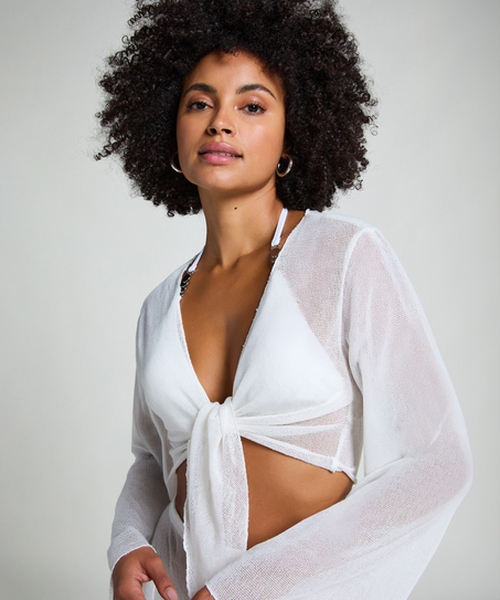 Débardeur de plage en maille, Blanc