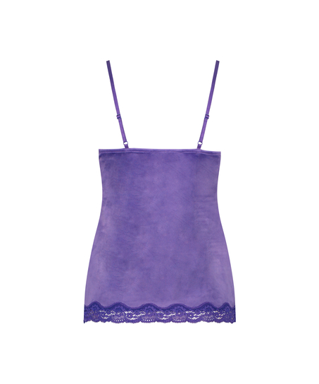Camisole velours Dentelle, Violet