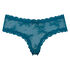 Slip br&eacute;silien V-shape Floral Mesh, Bleu