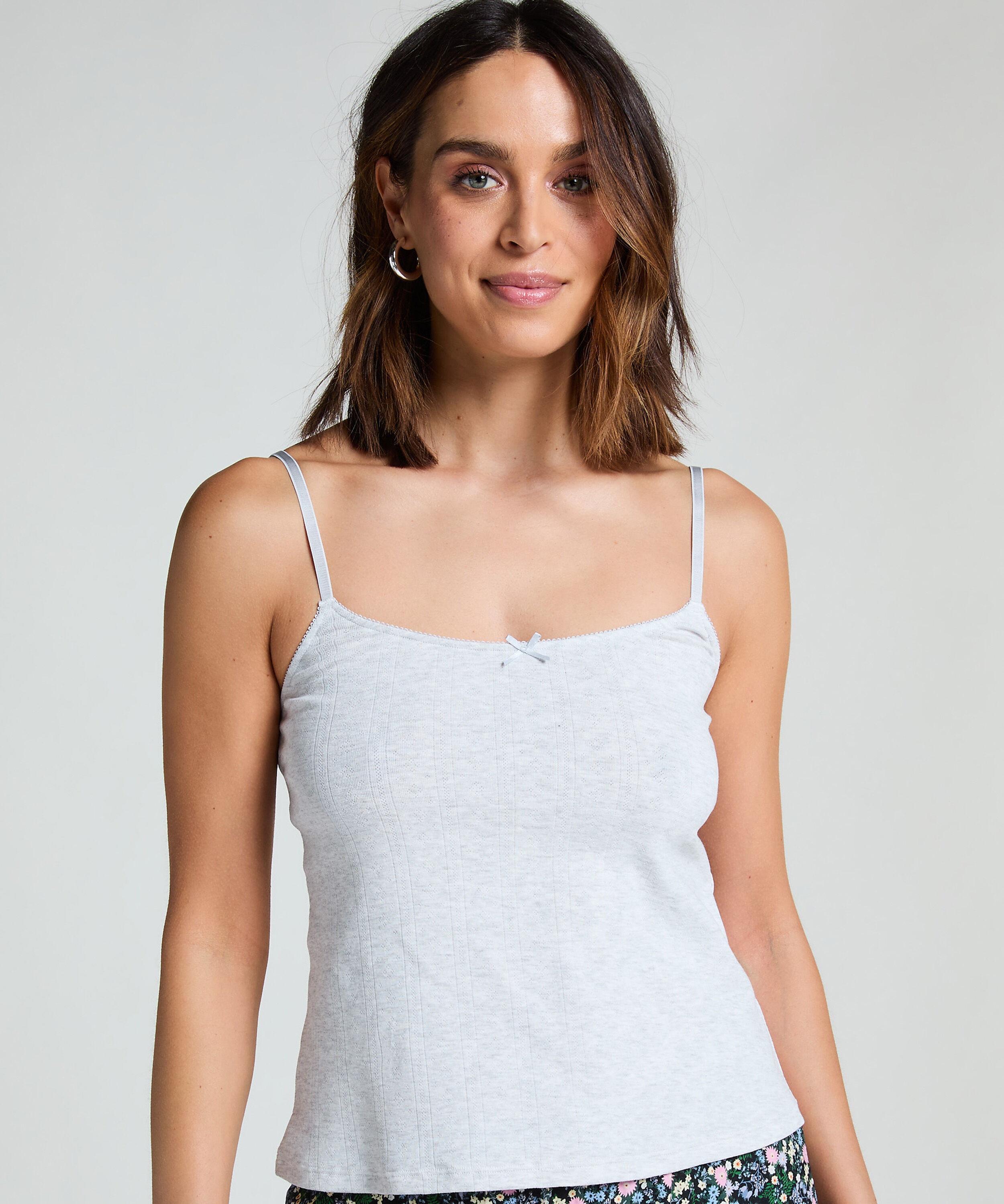 Haut de pyjama Pointelle, Gris Haut de pyjama Pointelle, Gris