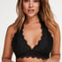 Brassière Halter Lace, Noir