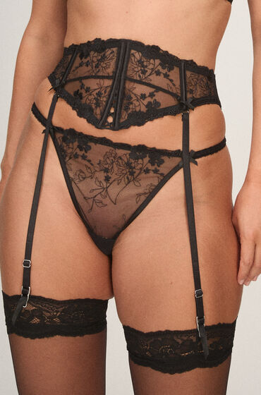 Hunkemöller Corset court Peonie Noir