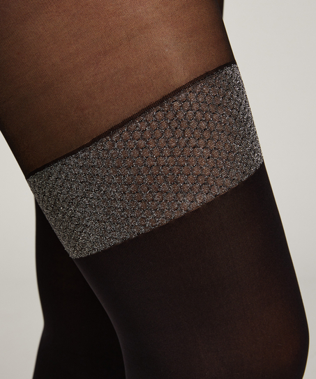 Collants 50 Deniers en lurex, Noir
