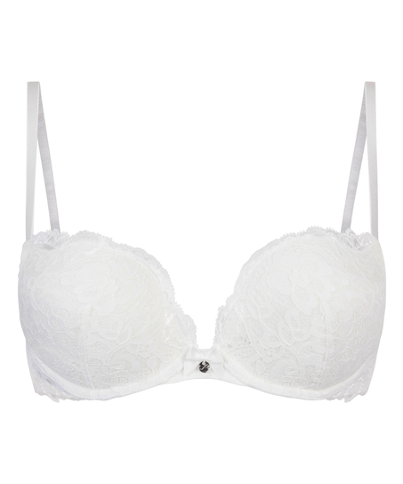 Soutien-gorge à armatures maximiseur préformé Marine, Blanc