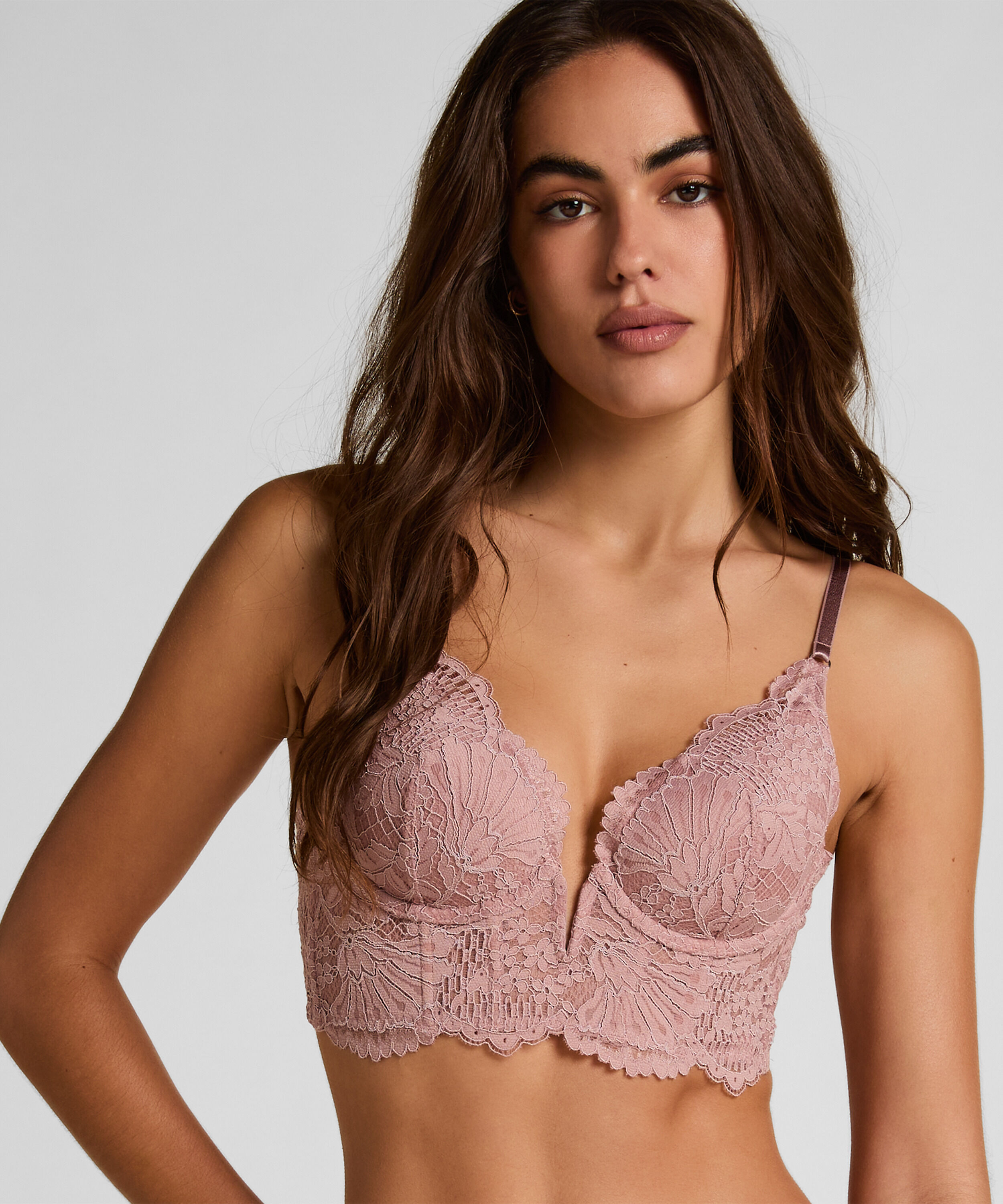 Soutien-gorge à armatures rembourré longline Essie, Violet