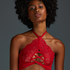 Soutien-gorge à armatures non-préformé col licou Eve, Rouge