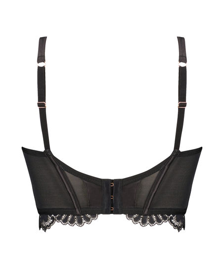Soutien-gorge non-rembourré à armatures préformé longline Jamie, Noir