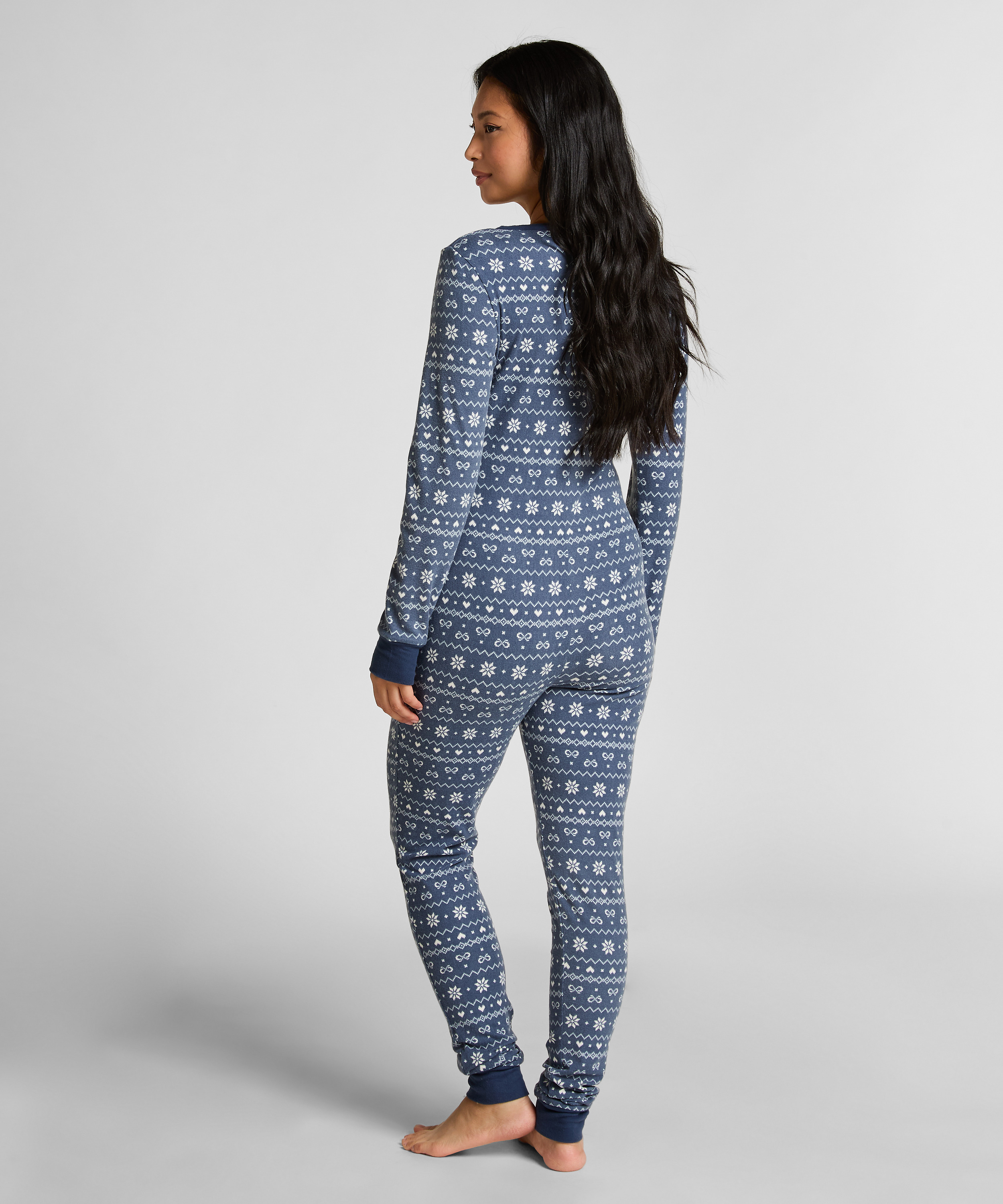 Combinaison de pyjama en Jersey Fairisle, Bleu, main
